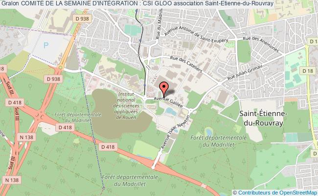 plan association ComitÉ De La Semaine D'intÉgration : Csi Gloo Saint-Étienne-du-Rouvray Cedex