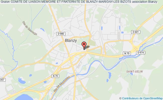 plan association Comite De Liaison Memoire Et Fraternite De Blanzy-marigny-les Bizots Blanzy