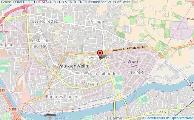 plan association Comite De Locataires Les Vercheres Vaulx-en-Velin