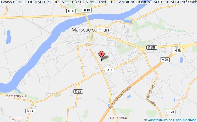 plan association Comite De Marssac De La Federation Nationale Des Anciens Combattants En Algerie Marssac-sur-Tarn