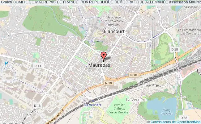 plan association Comite De Maurepas De France  Rda Republique Democratique Allemande Maurepas