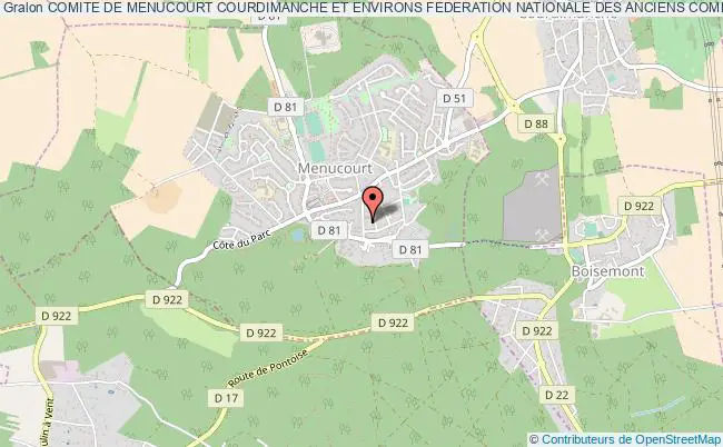 plan association Comite De Menucourt Courdimanche Et Environs Federation Nationale Des Anciens Combattants D'algerie Menucourt