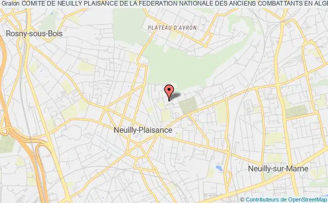 plan association Comite De Neuilly Plaisance De La Federation Nationale Des Anciens Combattants En Algerie Maroc Tunisie 'f.n.a.c.a.' Neuilly-Plaisance