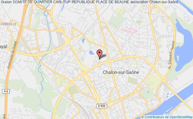plan association Comite De Quartier Carloup-republique Place De Beaune Chalon-sur-Saône