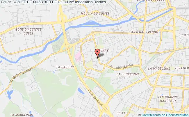 plan association Comite De Quartier De Cleunay Rennes