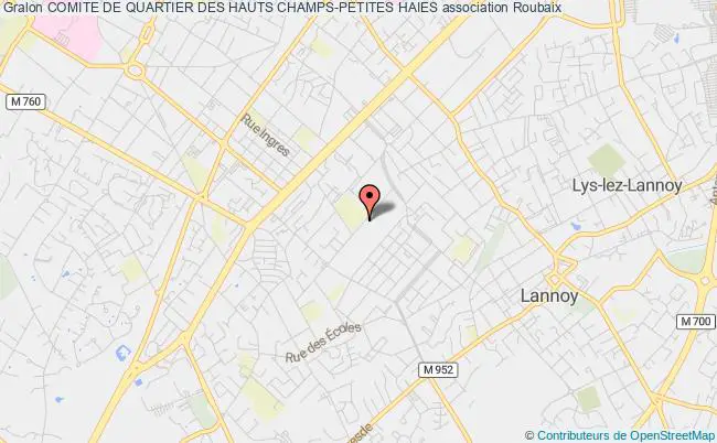 plan association Comite De Quartier Des Hauts Champs-petites Haies Roubaix