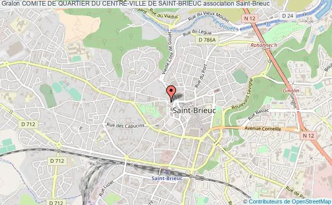 plan association Comite De Quartier Du Centre-ville De Saint-brieuc Saint-Brieuc