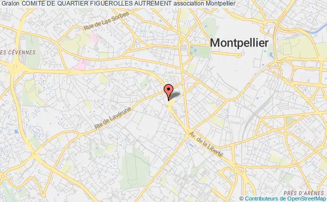 plan association ComitÉ De Quartier Figuerolles Autrement Montpellier