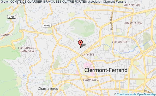 plan association Comite De Quartier Gravouses-quatre Routes Clermont-Ferrand