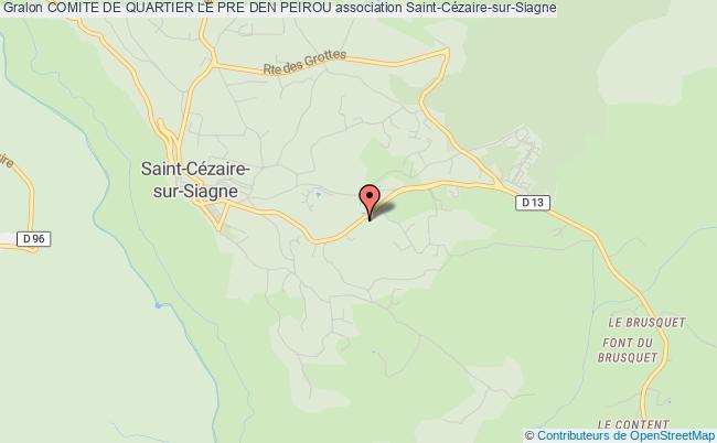 plan association Comite De Quartier Le Pre Den Peirou Saint-Cézaire-sur-Siagne