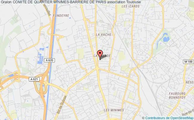 plan association Comite De Quartier Minimes-barriere De Paris Toulouse