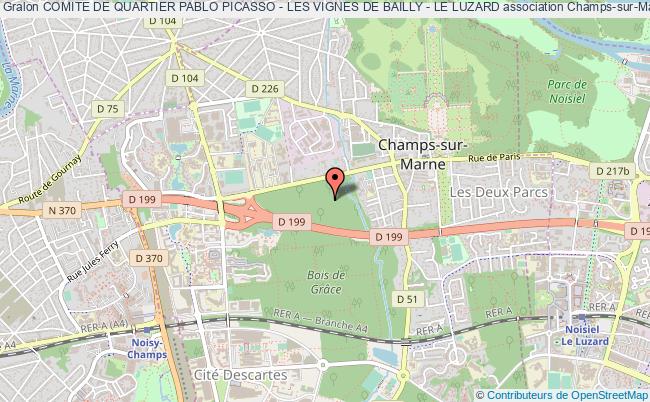plan association Comite De Quartier Pablo Picasso - Les Vignes De Bailly - Le Luzard Champs-sur-Marne