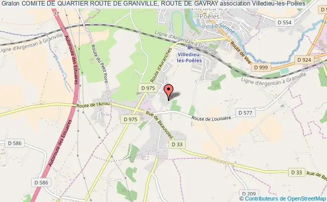 plan association Comite De Quartier Route De Granville, Route De Gavray Villedieu-les-Poêles
