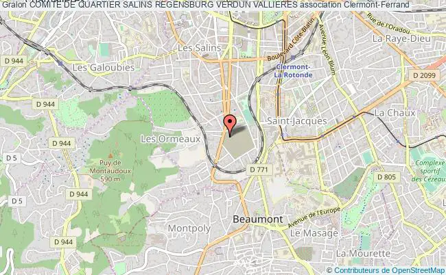 plan association Comite De Quartier Salins Regensburg Verdun Vallieres Clermont-Ferrand