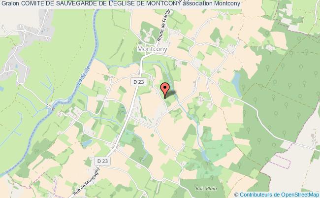 plan association Comite De Sauvegarde De L'eglise De Montcony Montcony