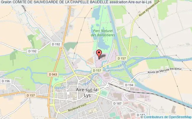 plan association Comite De Sauvegarde De La Chapelle Baudelle Aire-sur-la-Lys