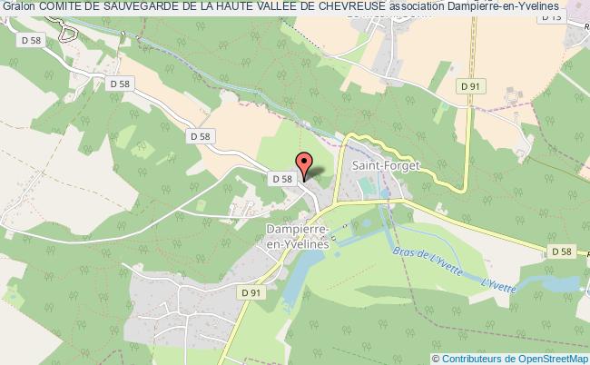 plan association Comite De Sauvegarde De La Haute Vallee De Chevreuse Dampierre-en-Yvelines
