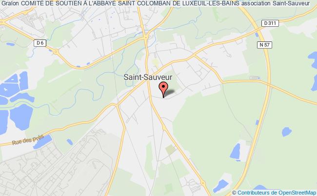 plan association ComitÉ De Soutien À L'abbaye Saint Colomban De Luxeuil-les-bains Saint-Sauveur