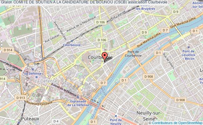 plan association Comite De Soutien A La Candidature De Bounou (cscb) Courbevoie