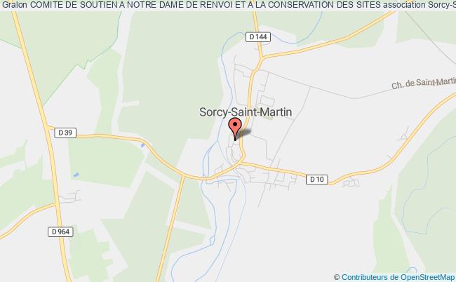 plan association Comite De Soutien A Notre Dame De Renvoi Et A La Conservation Des Sites Sorcy-Saint-Martin