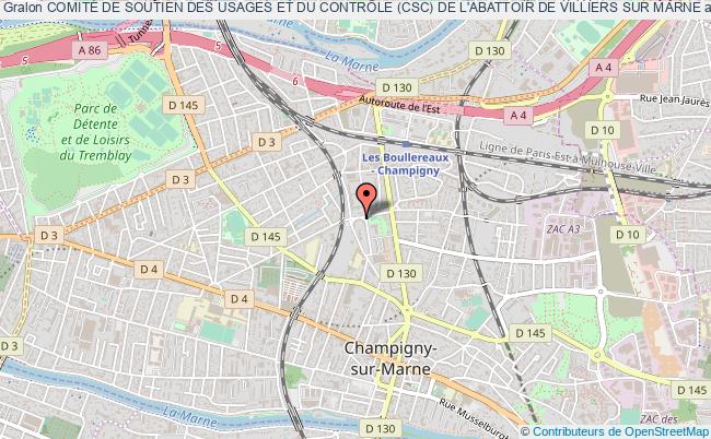 plan association ComitÉ De Soutien Des Usages Et Du ContrÔle (csc) De L'abattoir De Villiers Sur Marne Champigny-sur-Marne