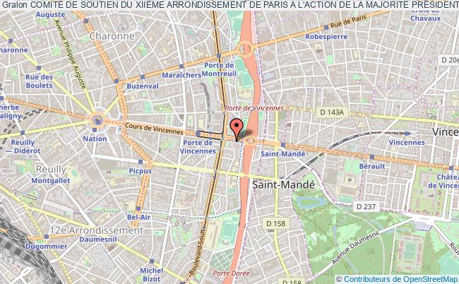 plan association ComitÉ De Soutien Du XiiÈme Arrondissement De Paris A L'action De La MajoritÉ PrÉsidentielle Paris