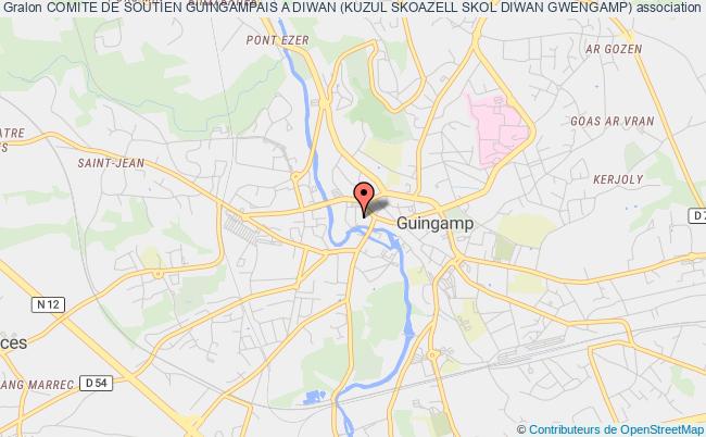 plan association Comite De Soutien Guingampais A Diwan (kuzul Skoazell Skol Diwan Gwengamp) 
