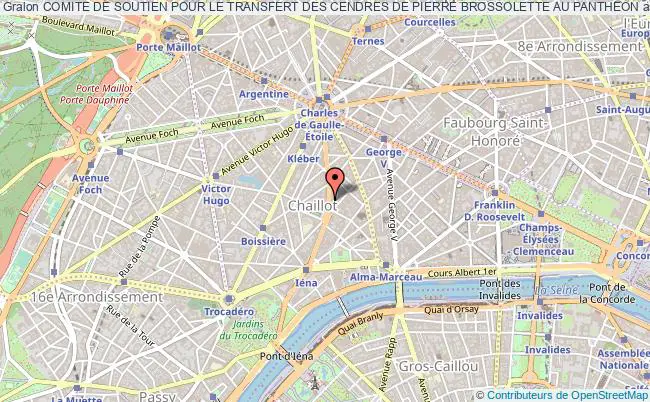 plan association Comite De Soutien Pour Le Transfert Des Cendres De Pierre Brossolette Au Pantheon Paris 16e