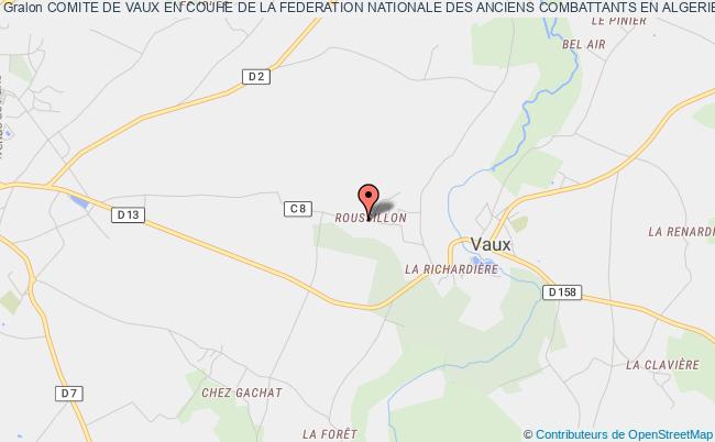plan association Comite De Vaux En Couhe De La Federation Nationale Des Anciens Combattants En Algerie (fnaca) Vaux