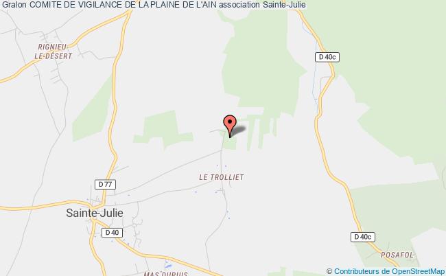 plan association Comite De Vigilance De La Plaine De L'ain SAINTE JULIE