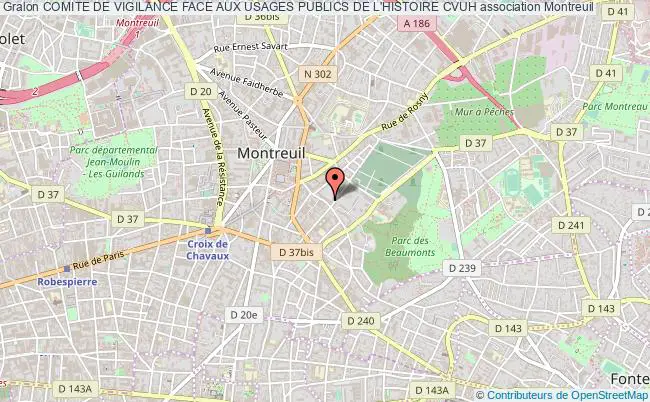 plan association Comite De Vigilance Face Aux Usages Publics De L'histoire Cvuh Montreuil