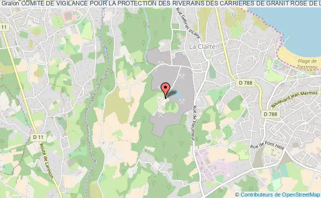 plan association Comite De Vigilance Pour La Protection Des Riverains Des Carrieres De Granit Rose De La Clarte Perros-Guirec