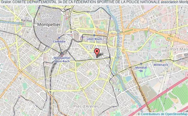 plan association Comite Departemental 34 De La Federation Sportive De La Police Nationale Montpellier cédex