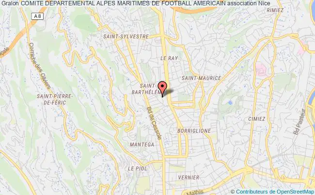 plan association Comite Departemental Alpes Maritimes De Football Americain Nice