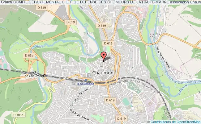 plan association Comite Departemental C.g.t. De Defense Des Chomeurs De La Haute-marne Chaumont
