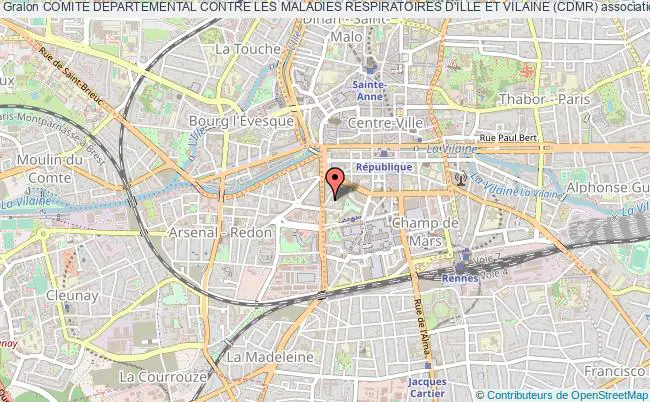 plan association Comite Departemental Contre Les Maladies Respiratoires D'ille Et Vilaine (cdmr) Rennes
