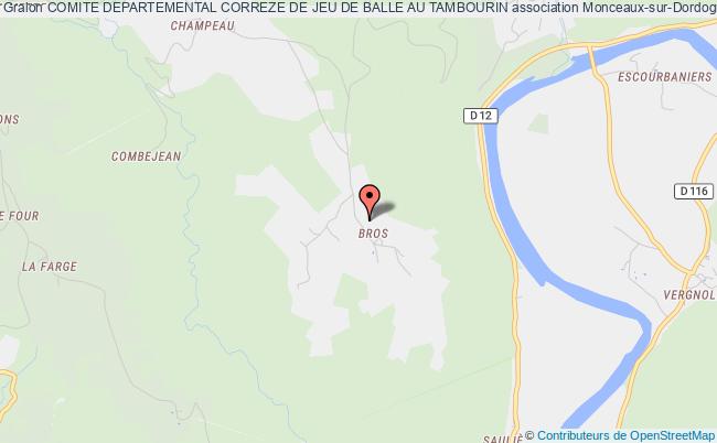 plan association Comite Departemental Correze De Jeu De Balle Au Tambourin Monceaux-sur-Dordogne