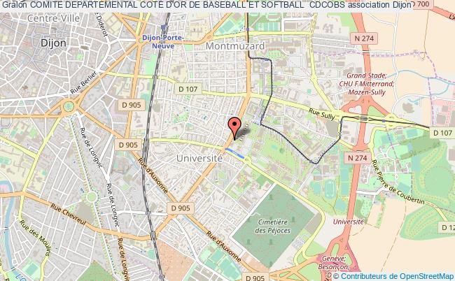 plan association Comite Departemental Cote D'or De Baseball Et Softball  Cdcobs Dijon