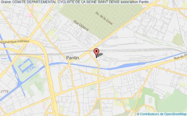 plan association Comite Departemental Cycliste De La Seine Saint Denis Pantin