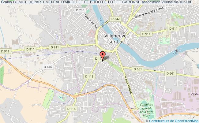 plan association Comite Departemental D'aikido Et De Budo De Lot Et Garonne Villeneuve-sur-Lot