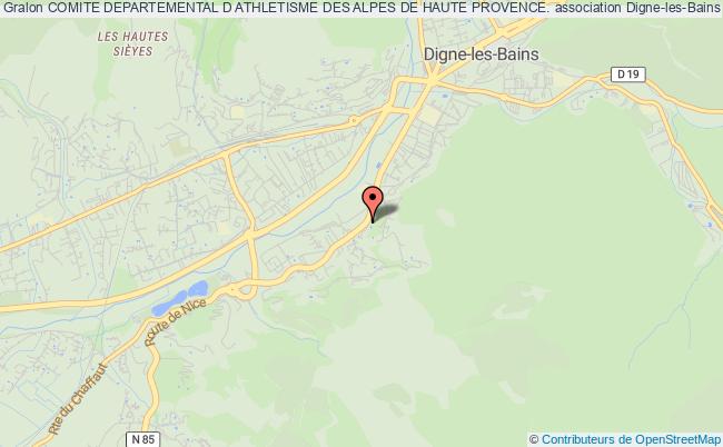 plan association Comite Departemental D Athletisme Des Alpes De Haute Provence. Digne-les-Bains