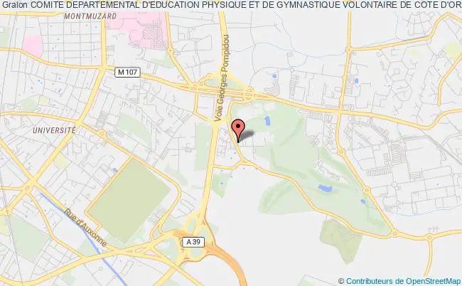 plan association Comite Departemental D'education Physique Et De Gymnastique Volontaire De Cote D'or (codep Epgv 21) Dijon