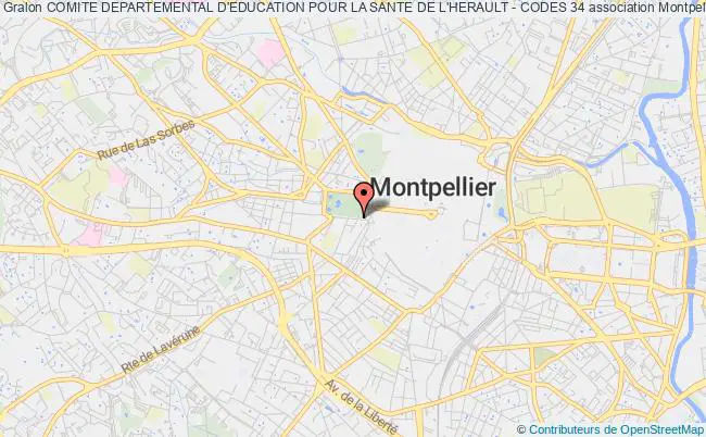plan association Comite Departemental D'education Pour La Sante De L'herault - Codes 34 Montpellier