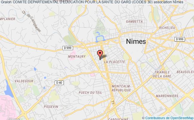 plan association Comite Departemental D'education Pour La Sante Du Gard (codes 30) Nîmes