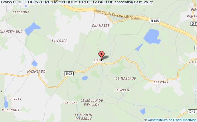 plan association Comite Departemental D'equitation De La Creuse Saint-Vaury