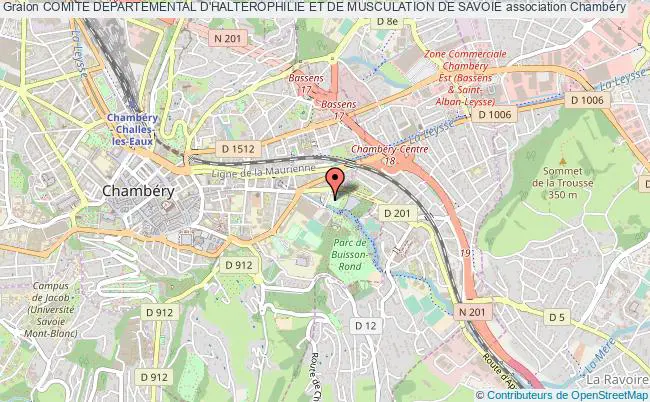 plan association Comite Departemental D'halterophilie Et De Musculation De Savoie Chambéry