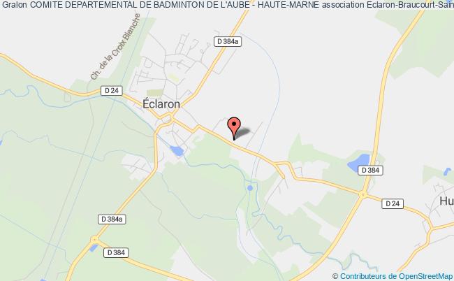 plan association Comite Departemental De Badminton De L'aube - Haute-marne Éclaron-Braucourt-Sainte-Livière