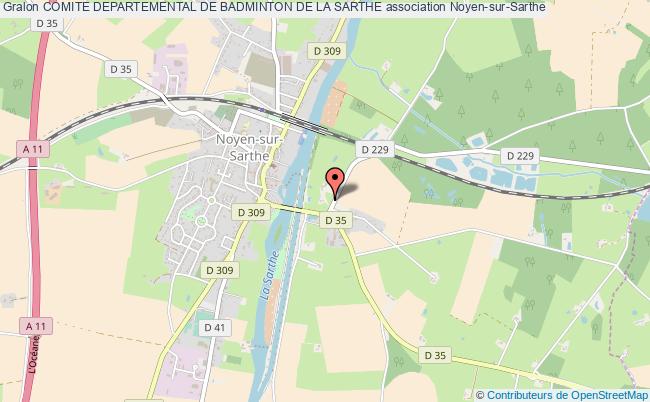 plan association Comite Departemental De Badminton De La Sarthe Noyen-sur-Sarthe