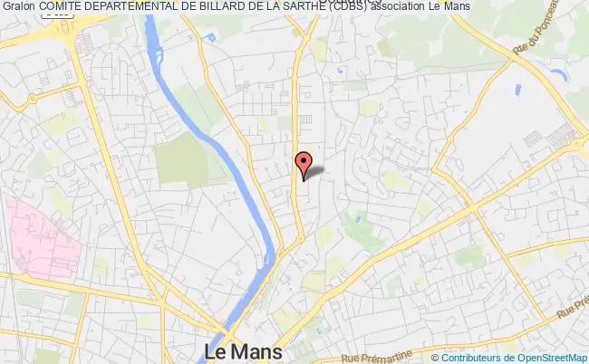plan association Comite Departemental De Billard De La Sarthe (cdbs) Mans