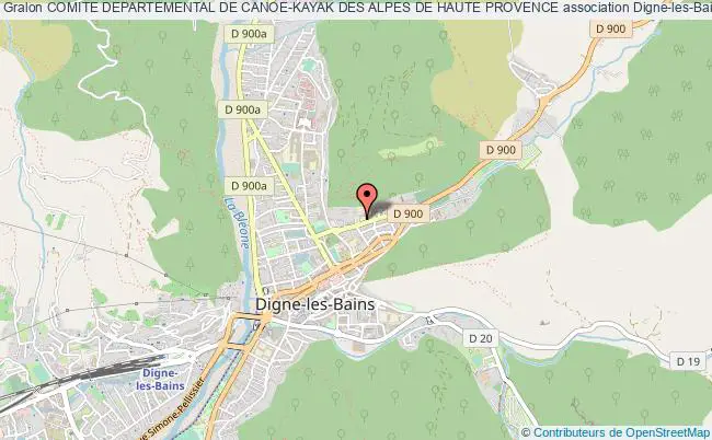 plan association Comite Departemental De Canoe-kayak Des Alpes De Haute Provence Digne-les-Bains